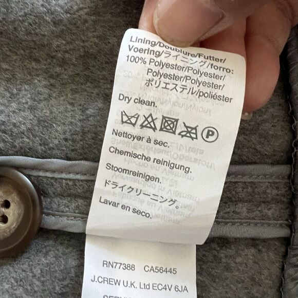 Madewell Elmcourt Blanket Long Coat Women Small Gray Wool Button Preppy Academia - Picture 7 of 14